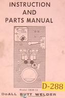 DoAll-Doall Model DBW-15, Butt Welder Instructions and Parts Manual 1977-DBW-15-01